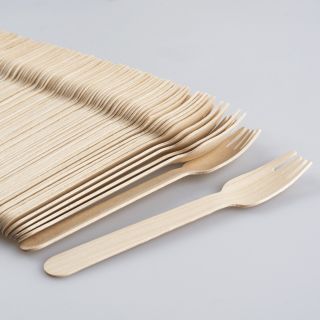 Nĩa (Dĩa) gỗ tiện lợi gói 100 chiếc KEGO