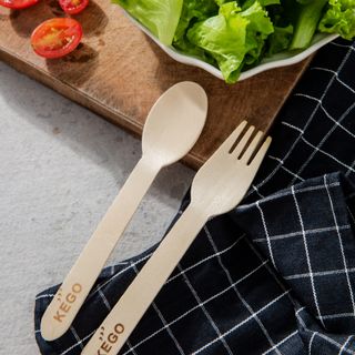 Nĩa (Dĩa) gỗ tiện lợi gói 100 chiếc KEGO