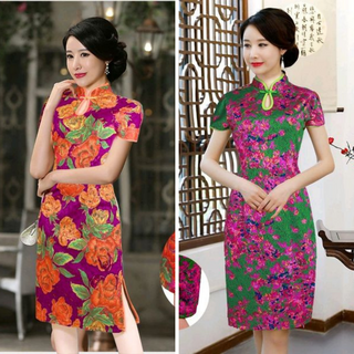 Đầm sườn xám cổ tàu
