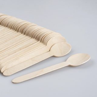 Muỗng (Thìa) gỗ gói 100 cái - KEGO