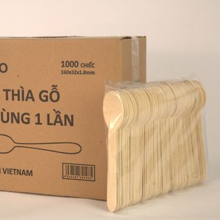 Muỗng (Thìa) gỗ gói 100 cái - KEGO