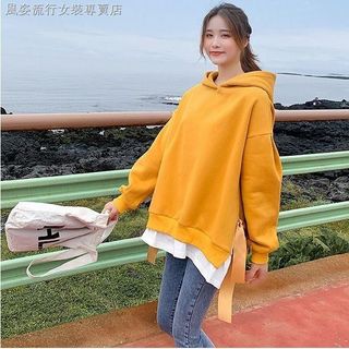 Áo khoác nỉ hoodie có mũ phối chân sơ mi nơ sườn giá sỉ