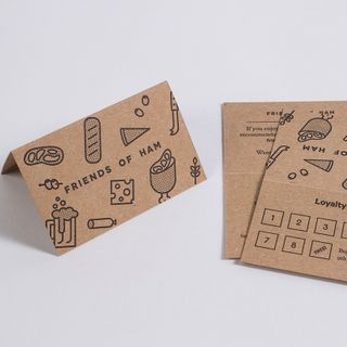Namecard đôi 2 giấy kraft 280 In Bạch Dương
