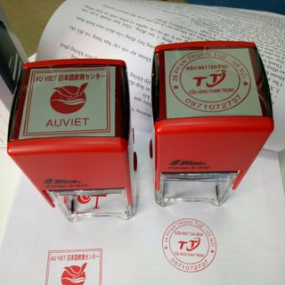 TD Stamp V-3815 Vuông 38 x 38mm In Bạch Dương