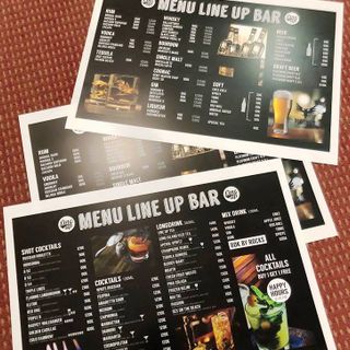 In menu nhựa dạng tờ In Bạch Dương
