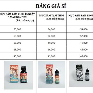 Xăm Giả Siêu Tốc Lên Màu Ngay ( MÀU ĐEN) Giữ Màu 15 Ngày