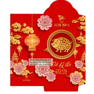 Lì xì ép kim mẫu có sẵn In Bạch Dương
