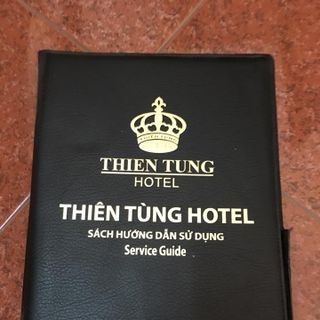 Menu bìa da ép kim In Bạch Dương