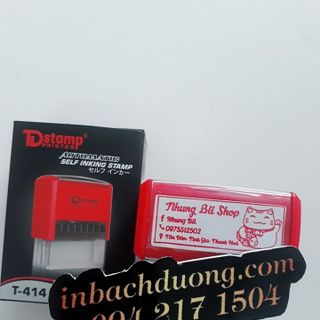 TD Stamp T-414 4 Dòng 58 x 22mm In Bạch Dương