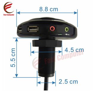 Nút nguồn AONE xanh , hình tròn, thích hợp để bàn
