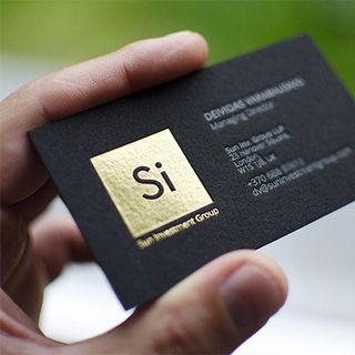 Namecard ép kim logo In Bạch Dương