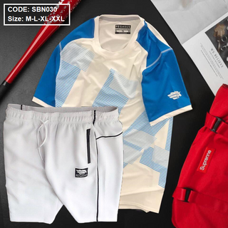 Set bộ thể thao nam ban áo cổ tròn quần short
