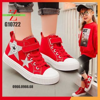 Giày Vải Cao Cổ Bé Gái Bé Trai Có Khóa Dán Tiện Lợi Đi Êm Chân Cho Mùa Đông Ấm Áp Size 27 - 36