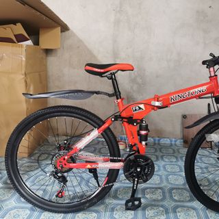 Xe đạp thể thao địa hình gấp gọn Kingtong-Màu Đỏ