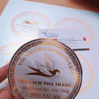 Tem xi bạc mờ ép kim In Bạch Dương