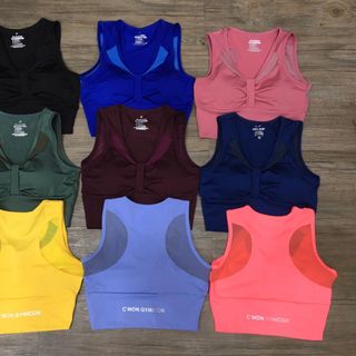 Áo tập 3 lỗ crop nơ phối lưới