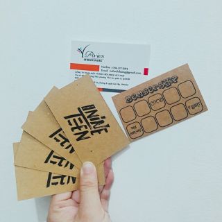 Phiếu tích điểm giấy kraft In Bạch Dương