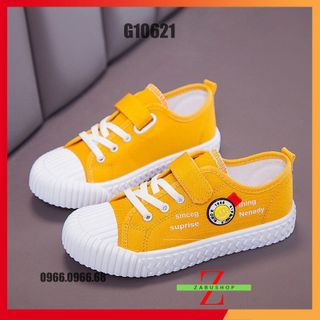 Giày Vải Canvas Hình Mặt Cười Cho Bé Trai Bé Gái Giày Thể Thao Kiểu Dáng Vỏ Sò Size 27-36 giá sỉ