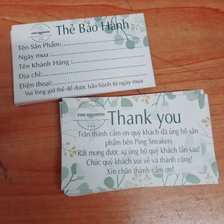 Phiếu bảo hành in nhanh In Bạch Dương