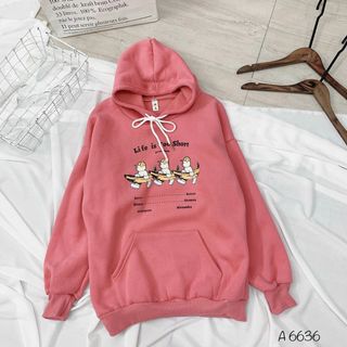 Áo hoodie nỉ bông hình