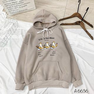 Áo hoodie nỉ bông hình