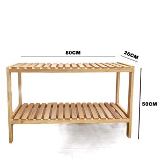 KỆ GỖ CAO SU 2 TẦNG ĐA NĂNG XUẤT KHẨU HÀN QUỐC