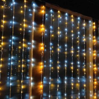 Bộ Đèn Led Trang Trí Thả Mành Kiểu Mưa Rơi Thác Nước 10 Sợi 2m