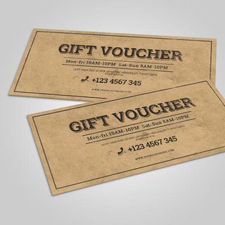 Voucher giấy Kraft đôi In Bạch Dương