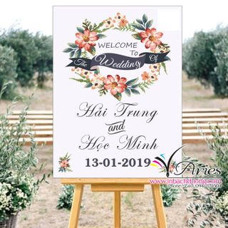 Bảng tên đám cưới In Bạch Dương