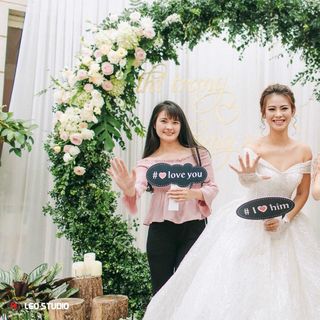 Bảng cưới cầm tay- in theo yêu cầu In Bạch Dương