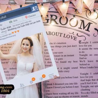 Bảng check in ngày cưới In Bạch Dương