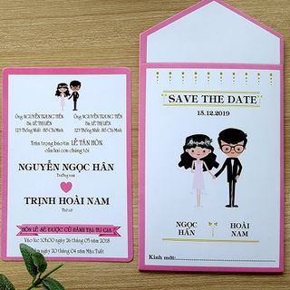 Thiệp cưới cao cấp 1 In Bạch Dương