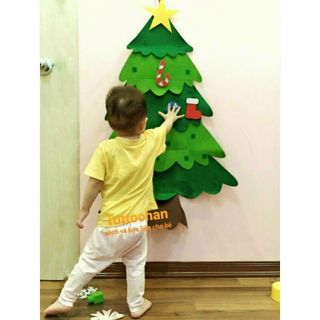 Cây thông Noel vải dạ, vải nỉ treo tường