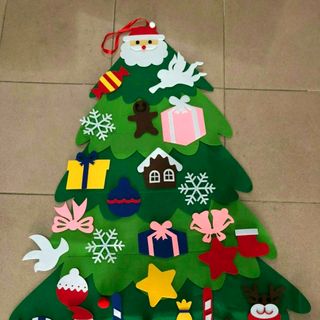 Cây thông Noel vải dạ, vải nỉ treo tường