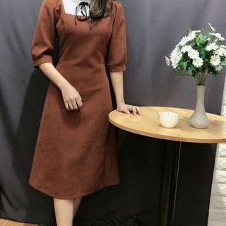 Váy nhung tăm 7 mảnh