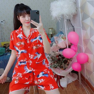 Bộ Đồ Mặc Nhà Lụa Satin SKU02