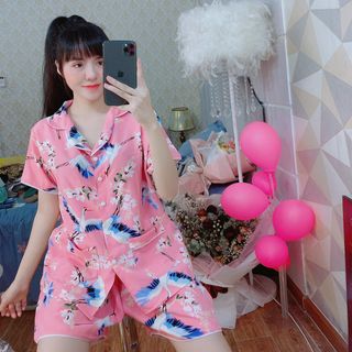 Bộ Đồ Mặc Nhà Lụa Satin SKU02