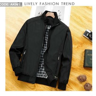 Áo khoác nam vải dù 2 lớp lót sọc
