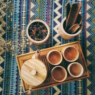 Bộ ấm trà bằng tre tự nhiên xuất khẩu