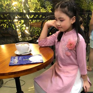 Áo dài cách tân bé gái cao cấp catina