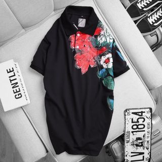 [size to 50-110kg] Áo thun in hoa ngực