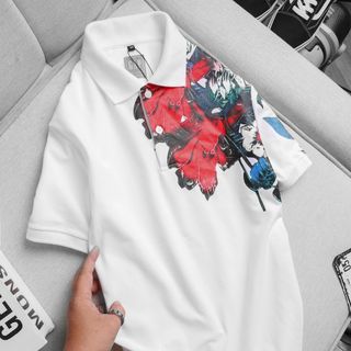 [size to 50-110kg] Áo thun in hoa ngực