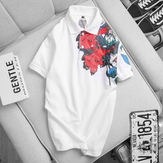 [size to 50-110kg] Áo thun in hoa ngực