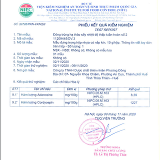 Đông Trùng Hạ Thảo sấy khô - hũ 60 viên nhộng