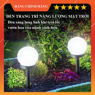 Đèn năng lượng mặt trời - hình quả cầu, cấm đát, chống nước [0407]