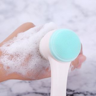 Cọ rửa mặt 2 đầu silicon làm sạch sâu da mặt