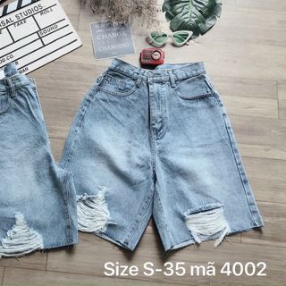 Quần ngố jean nữ size đại rách Ms4002 kho chuyên sỉ jean 2Kjean