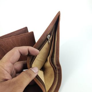 Bóp da trâu màu bò cháy cực chất