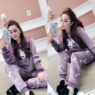 Bộ đồ ngủ băng lông cao cấp.