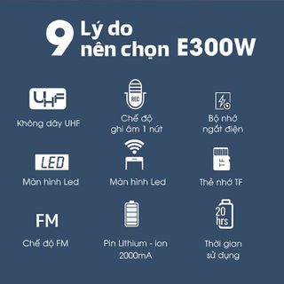Máy trợ giảng không dây UHF Takstar E300W